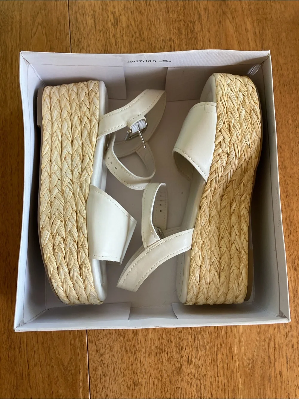 Marc Fisher | Ivory Woven Espadrille Platform Sandals | 9.5